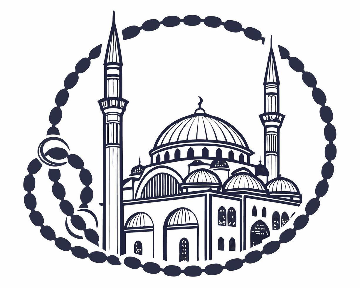 The mosque in istanbul, turkey vector