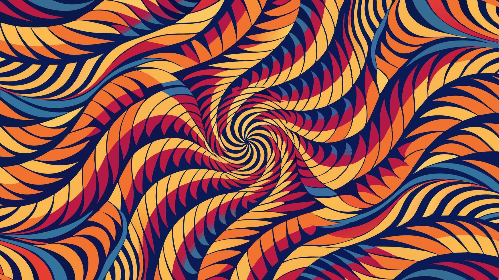 A psychedelic background with wavy lines vector