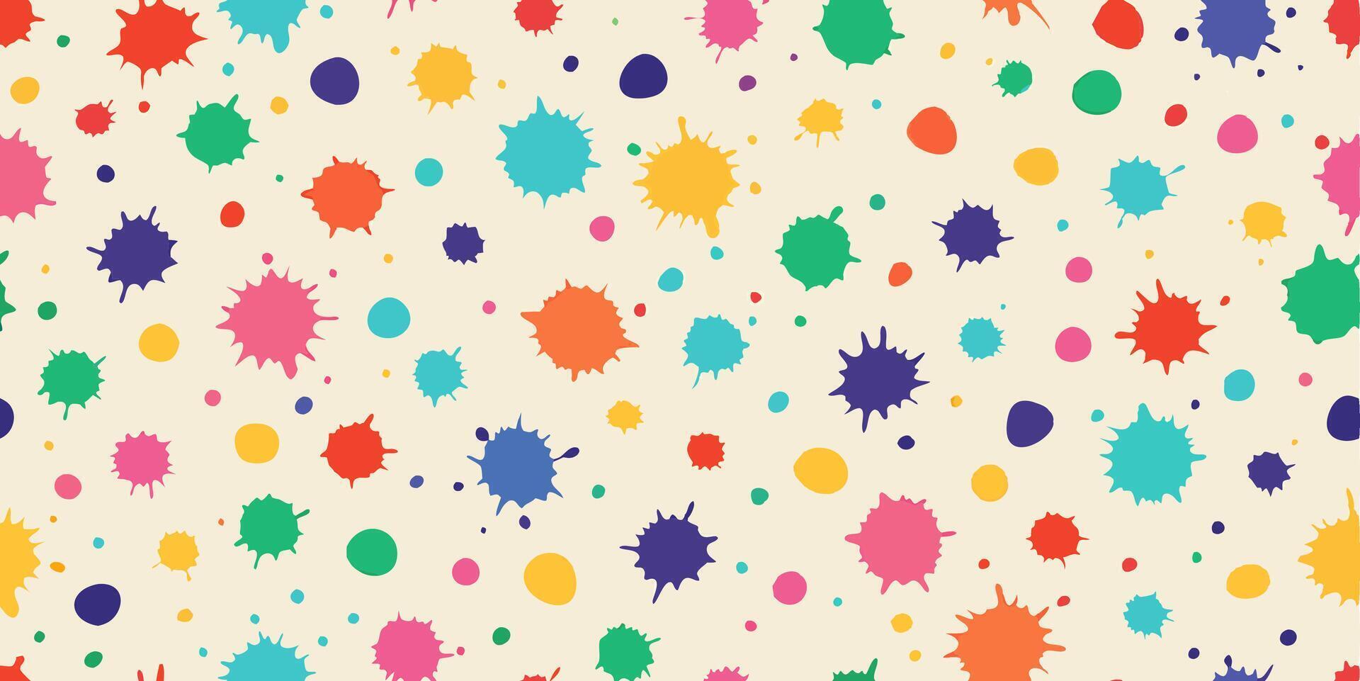 Colorful splatters on a white background vector