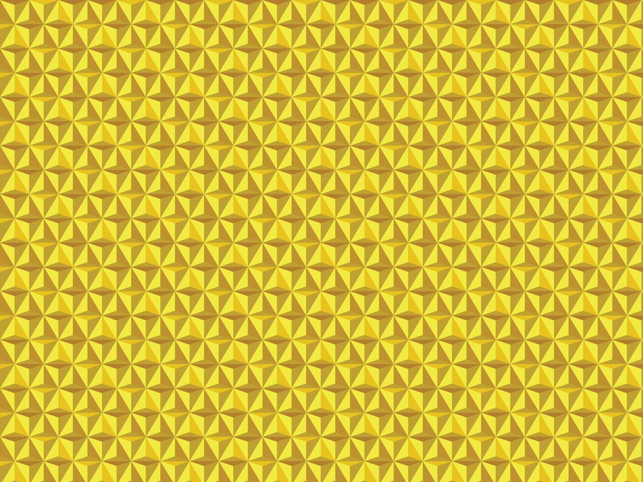 A high-quality seamless geometric pattern with a luxurious gold color. The 3D-style triangular shapes create a modern and elegant texture, perfect for backgrounds, wallpapers. vector