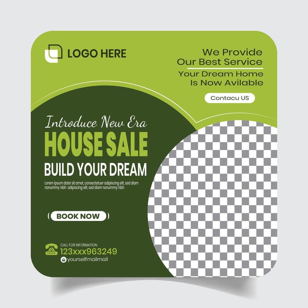 Beautiful Home Sale Social Media Post Design Banner vector