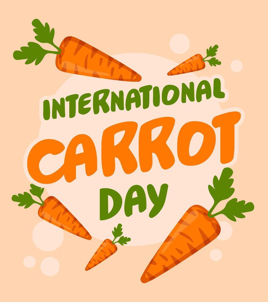 International Carrot Day banner background, can use for greeting card, poster, template. vector