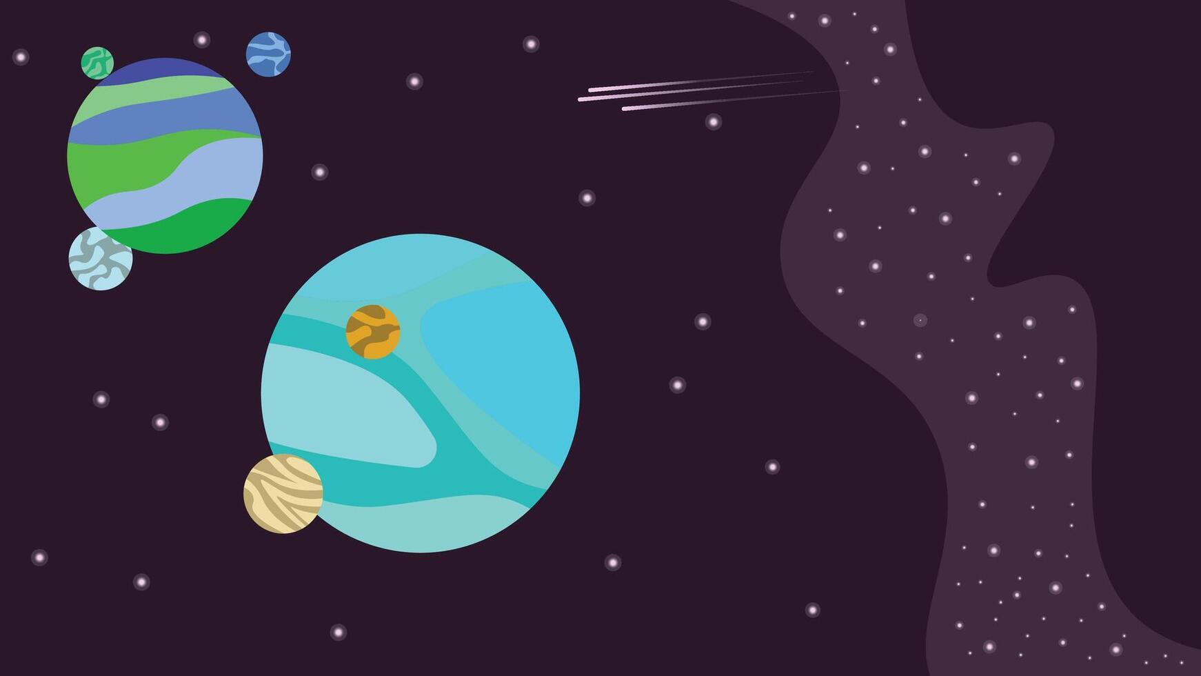 illustration of a river of stars passing through space vector
