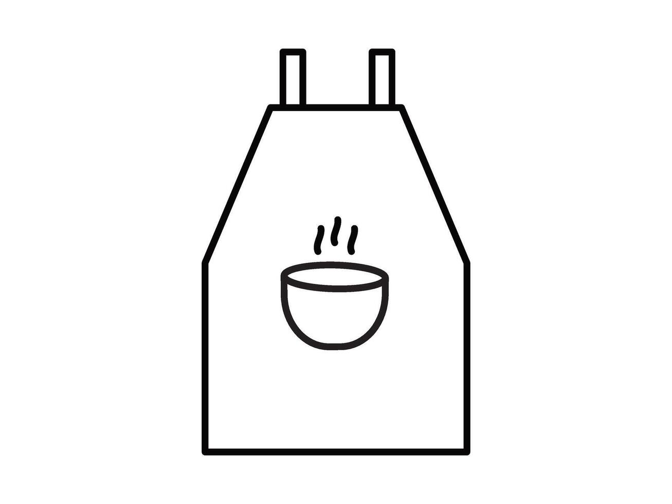 A black and white illustration of a coffee cup vector