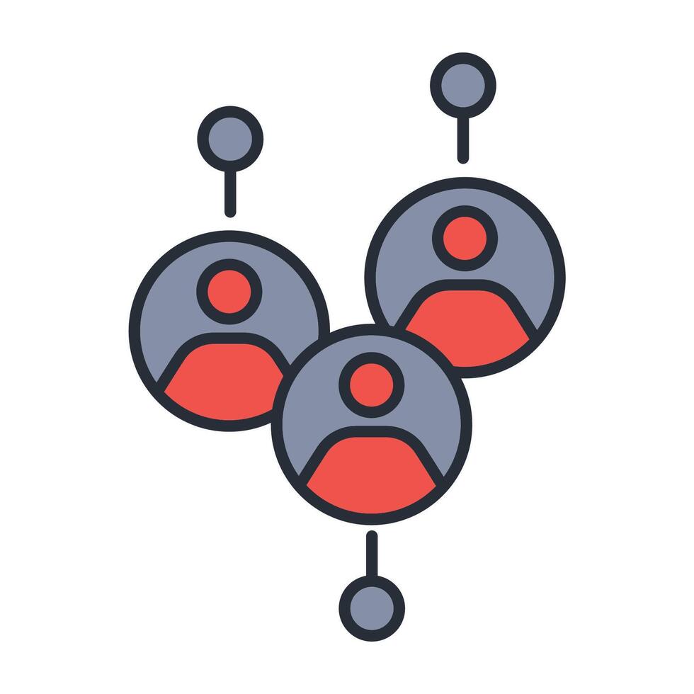 network icon colours trendy flat style vector