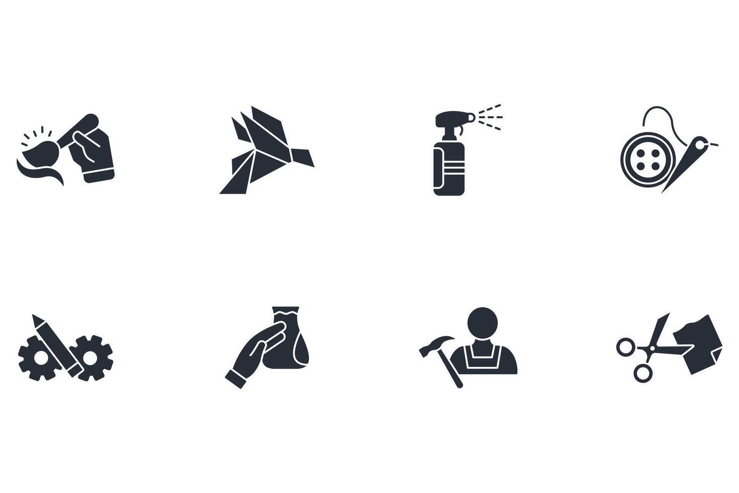 Crafting icon flat vector
