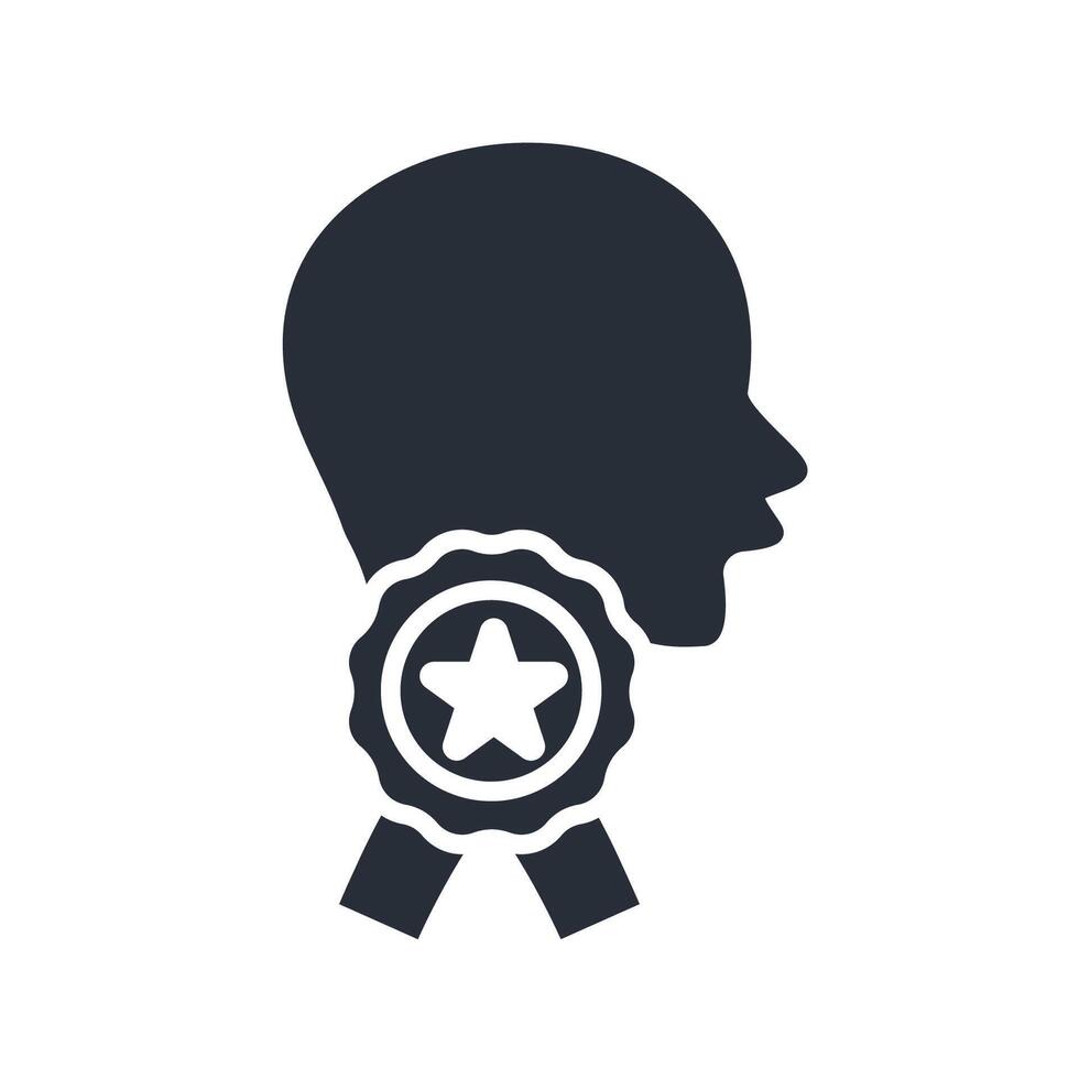 award icon .Editable stroke.linear style vector