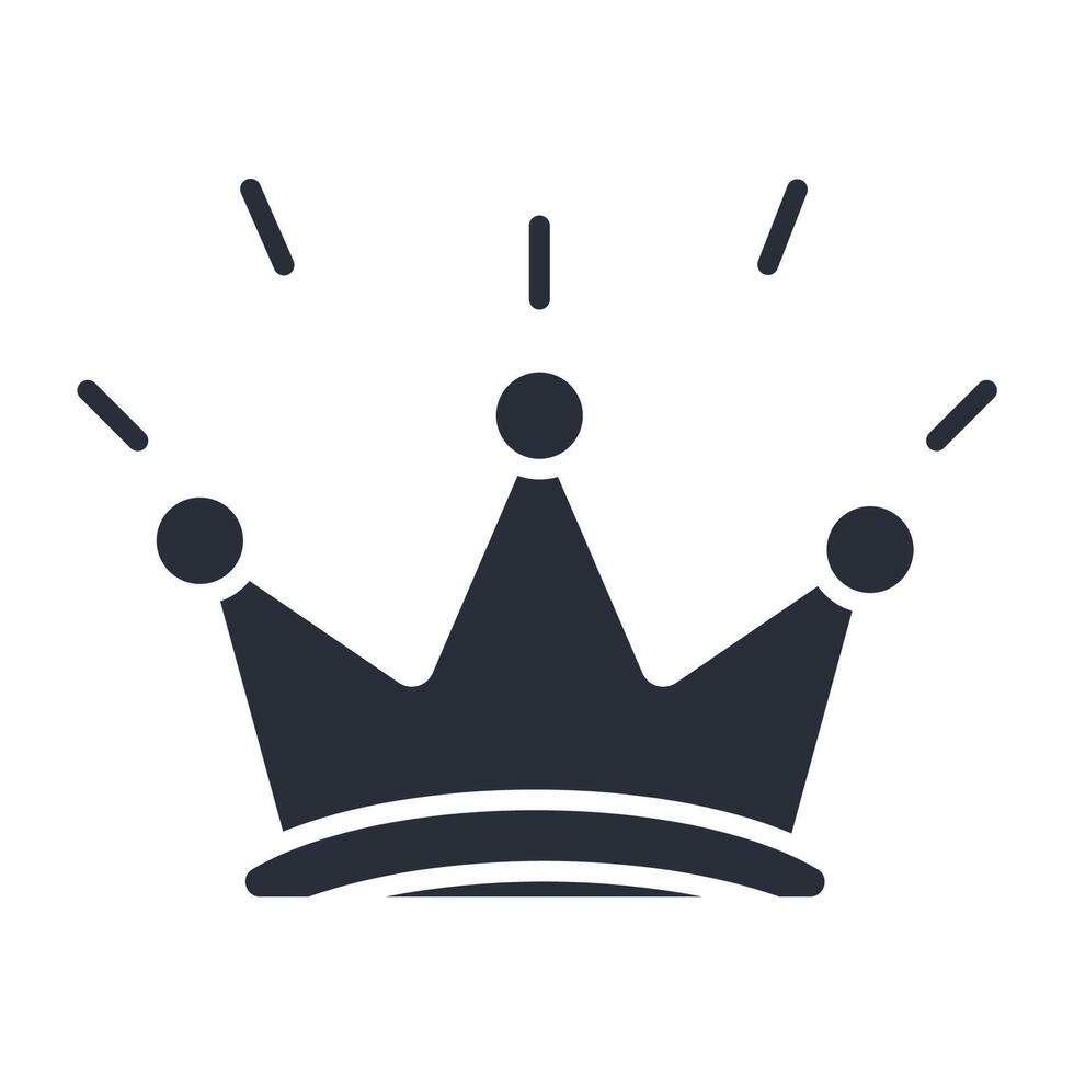 Crown icon in trendy flat style vector