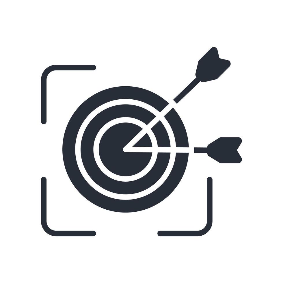 target icon in trendy flat style vector