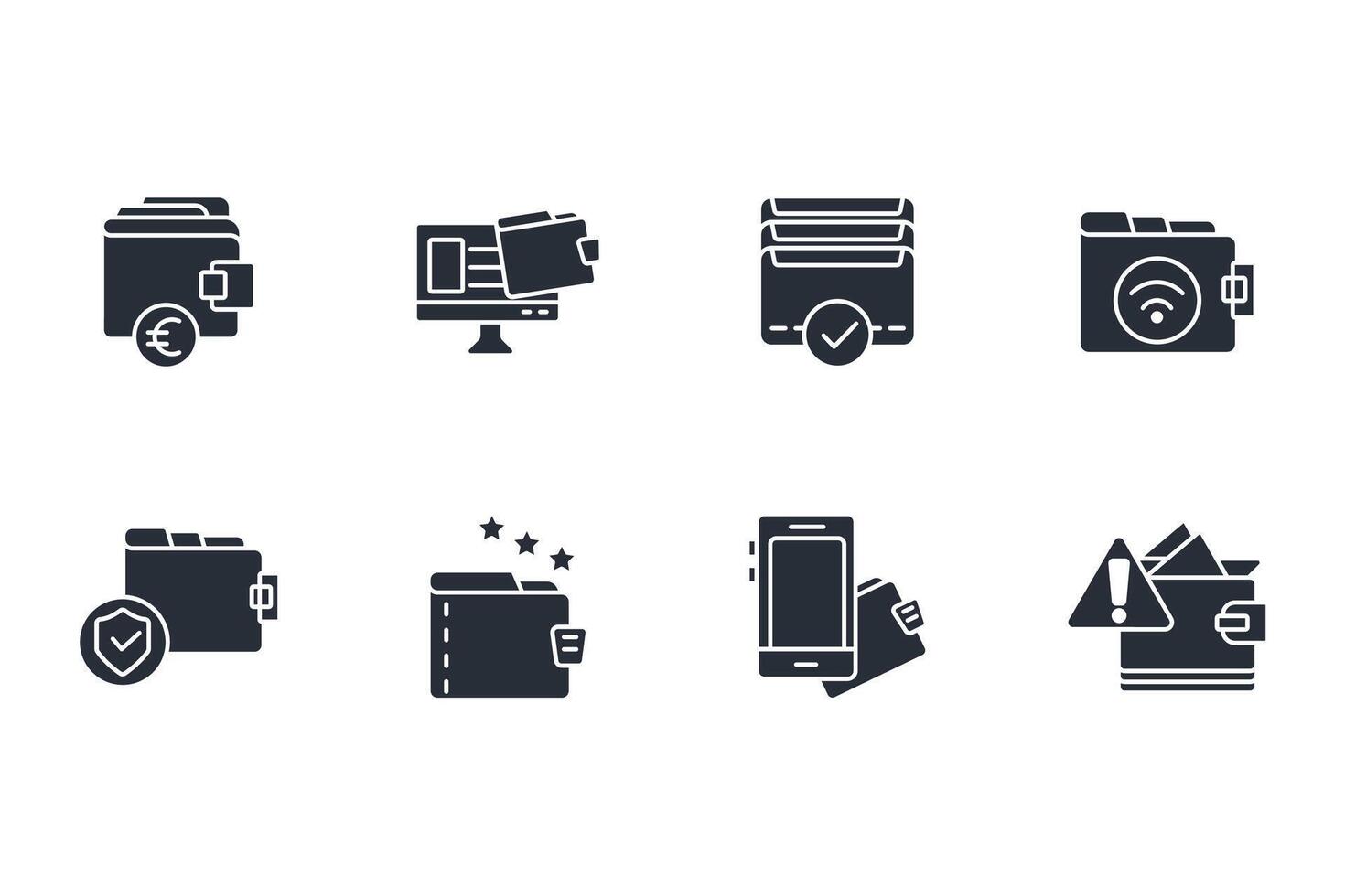 wallet icon trendy flat style vector
