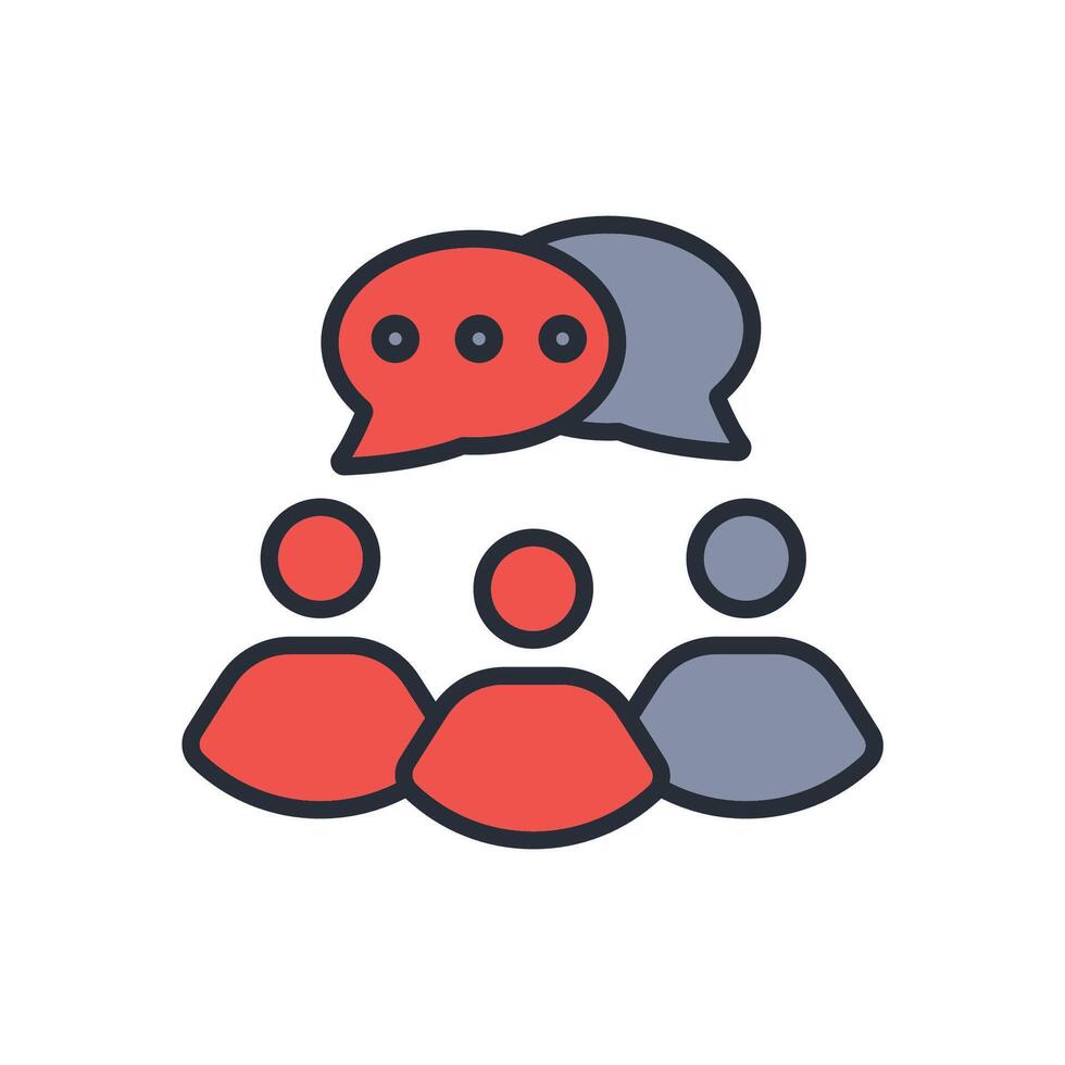 community icon colours trendy flat style vector