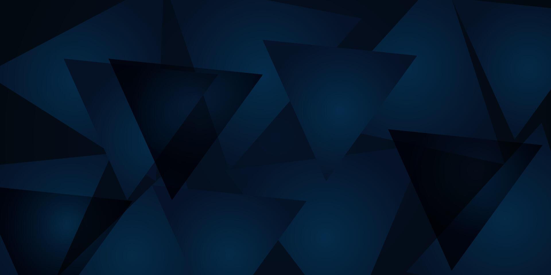 Abstract dark blue overlapping triangle background. Dark blue gradient background elements. Eps10 vector