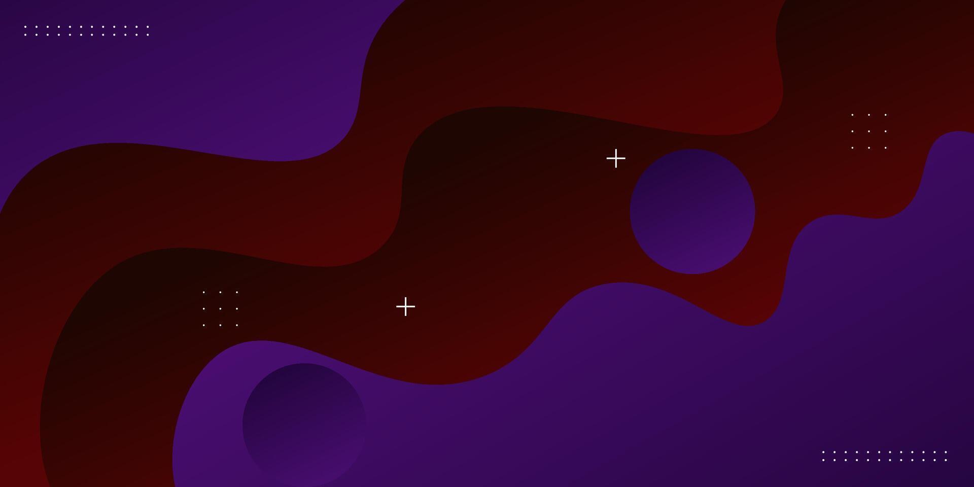 Abstract wave dark purple and red gradient 3D background. Simple and elegant wave pattern concept. Eps10 vector