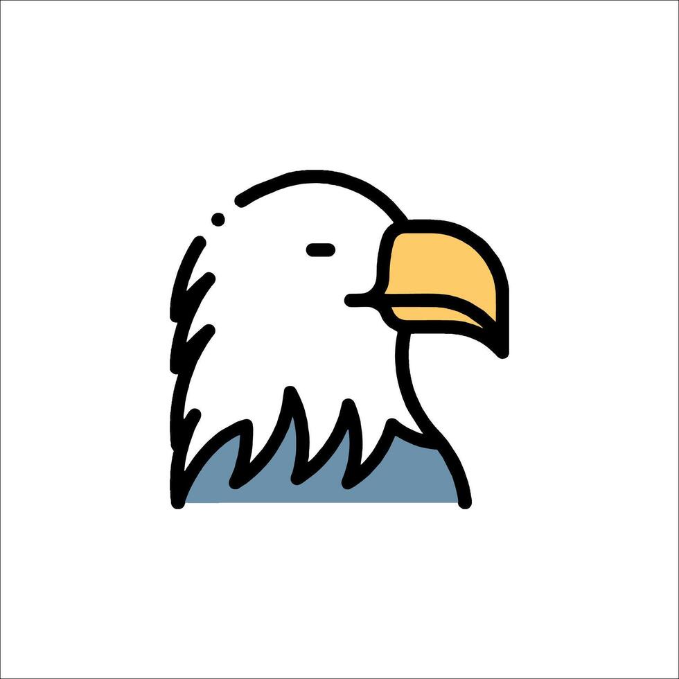 A bald eagle head icon on a white background vector
