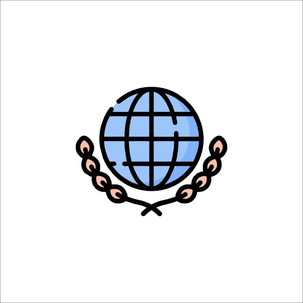 World food day logo icon illustration vector