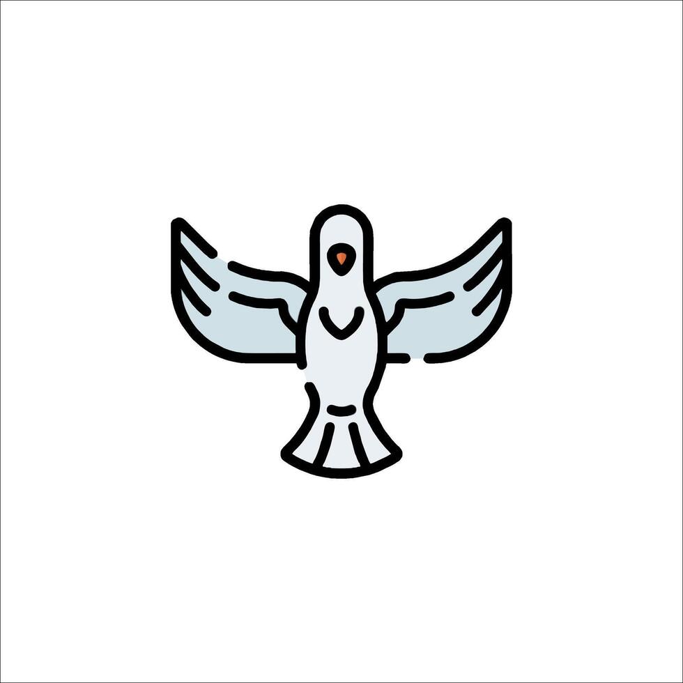 A dove icon on a white background vector