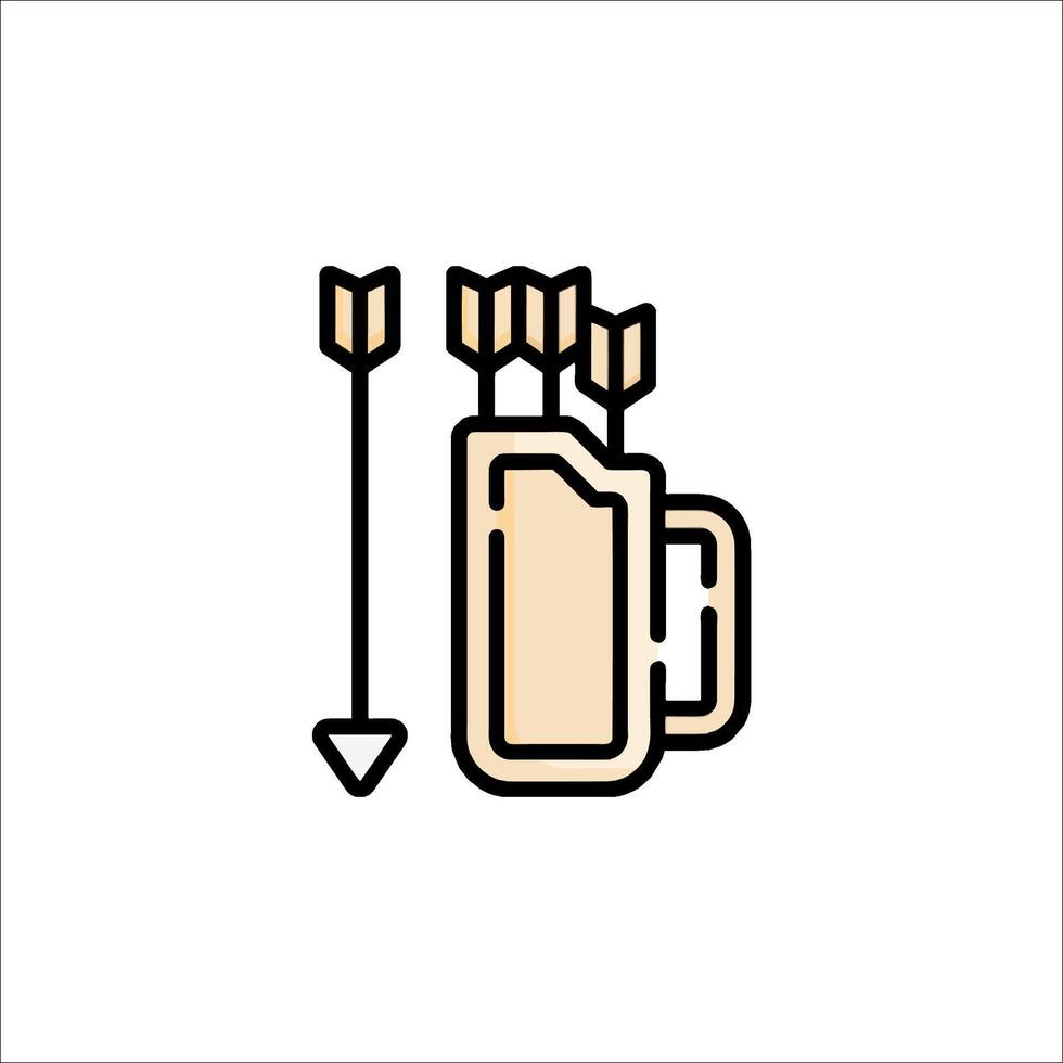 A beer mug with an arrow and a bow vector