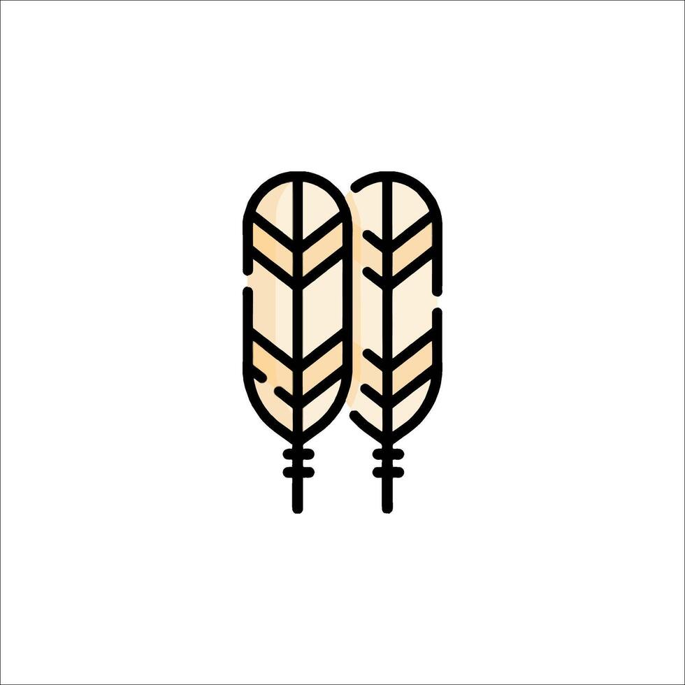 Feathers icon illustration vector
