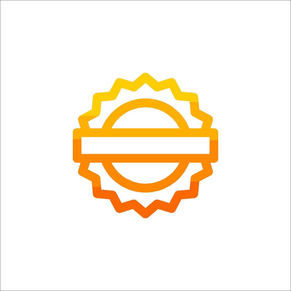 A badge icon with a star on it vector