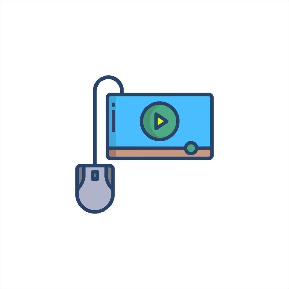 A game controller and mouse icon vector
