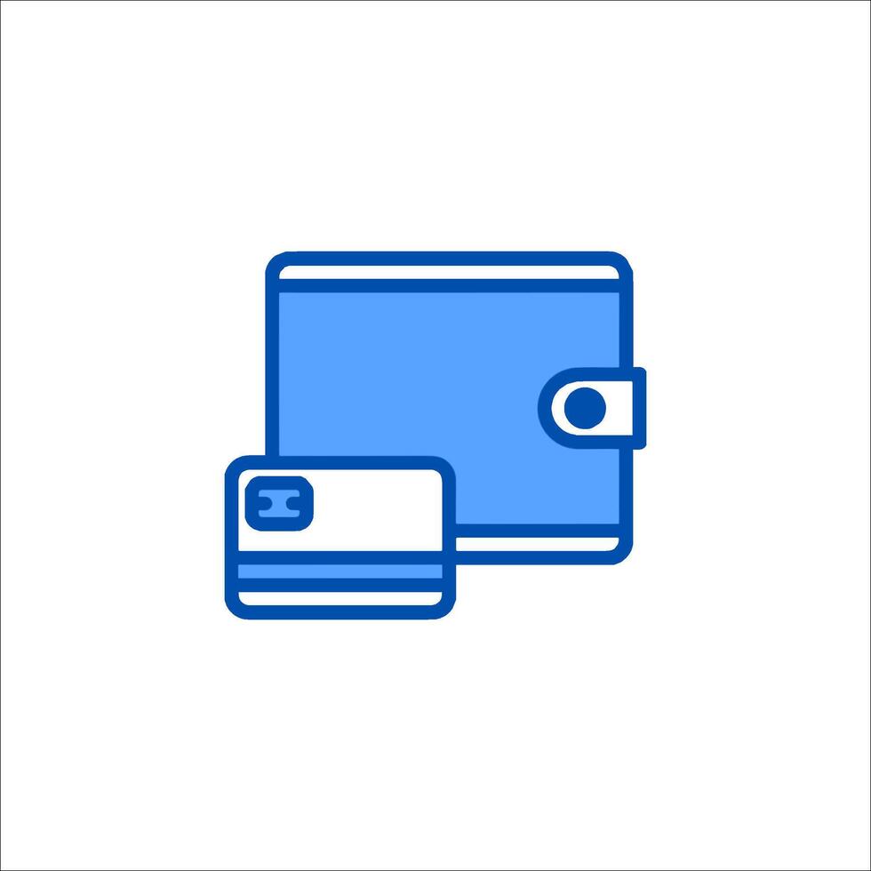 Wallet and credit card icon illustration vector