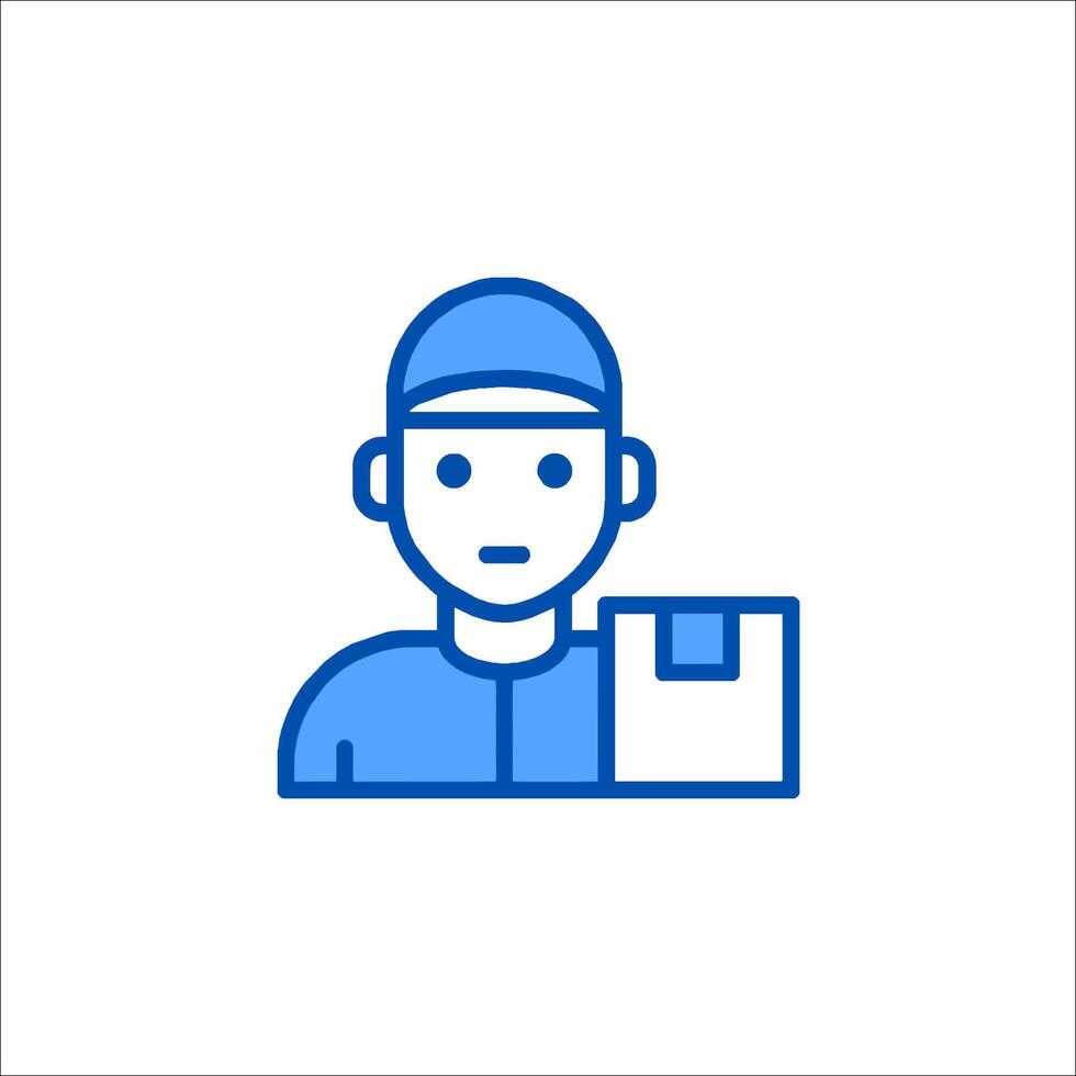 A man with a box in his hand vector