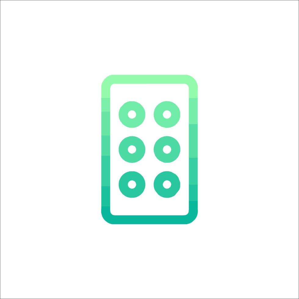 A green and blue phone icon on a white background vector