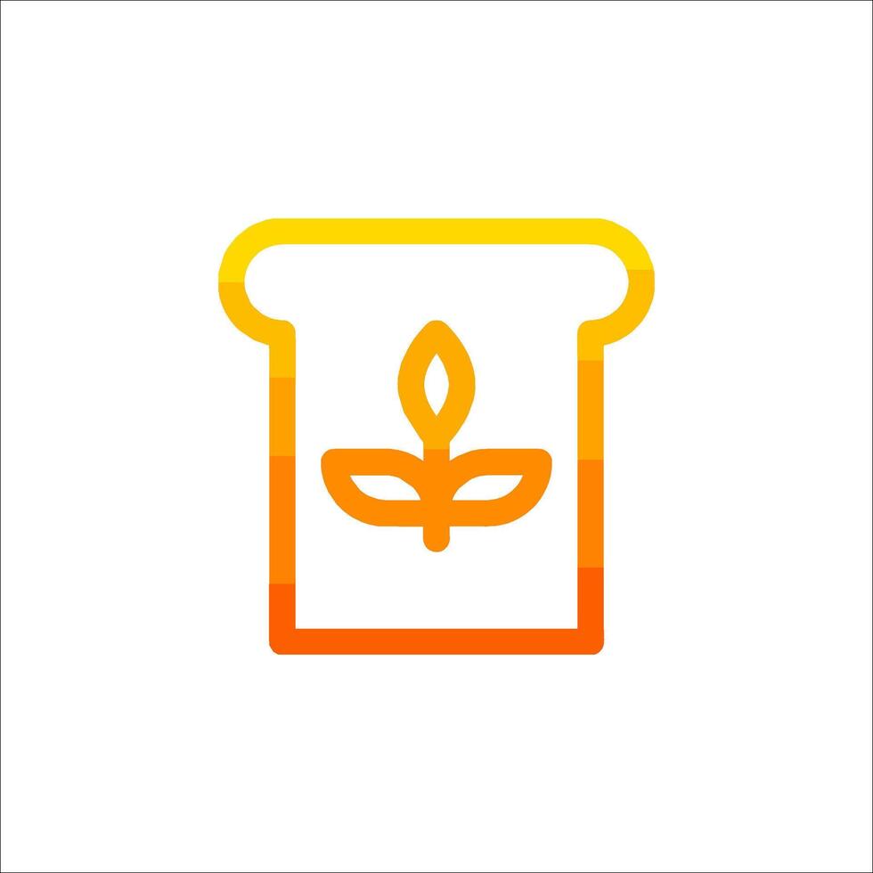 Bread icon with plant vector