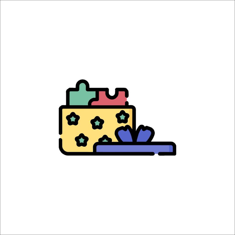 A gift box with a star on it vector