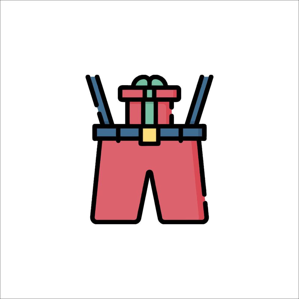 A pair of pants with a gift in the middle vector