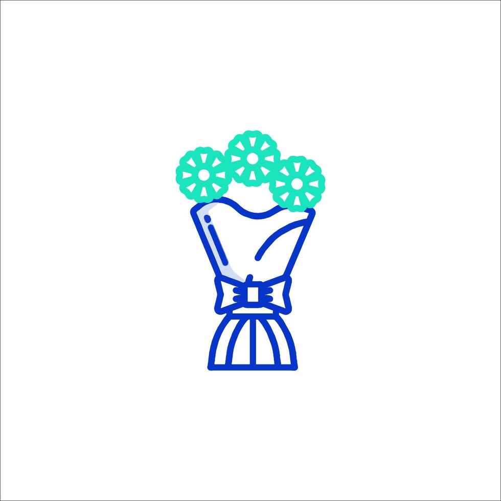 A bouquet of flowers in a vase vector