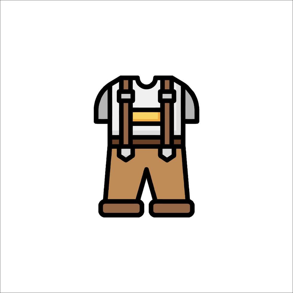 A man's shirt and pants icon vector