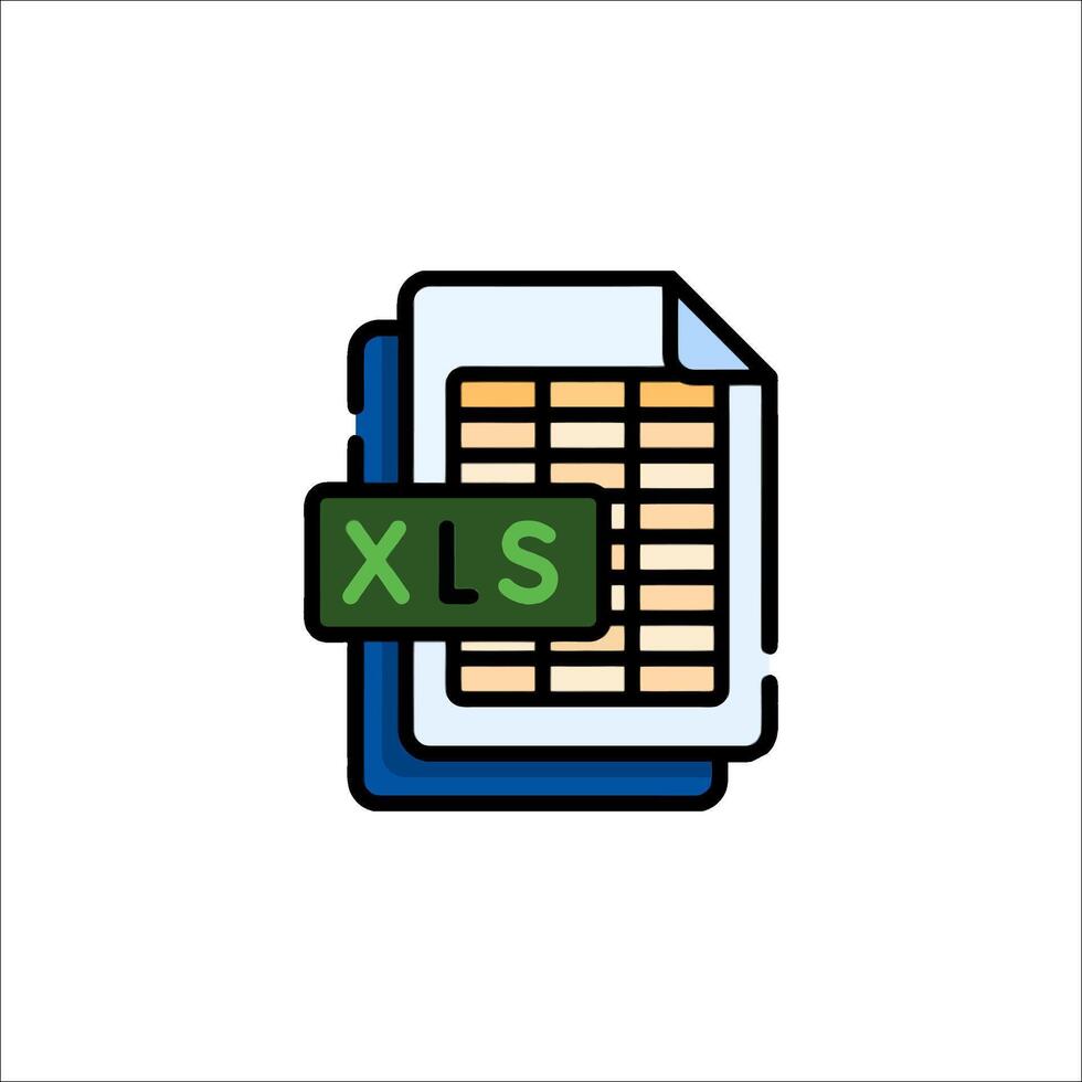 Xlsx file icon illustration vector