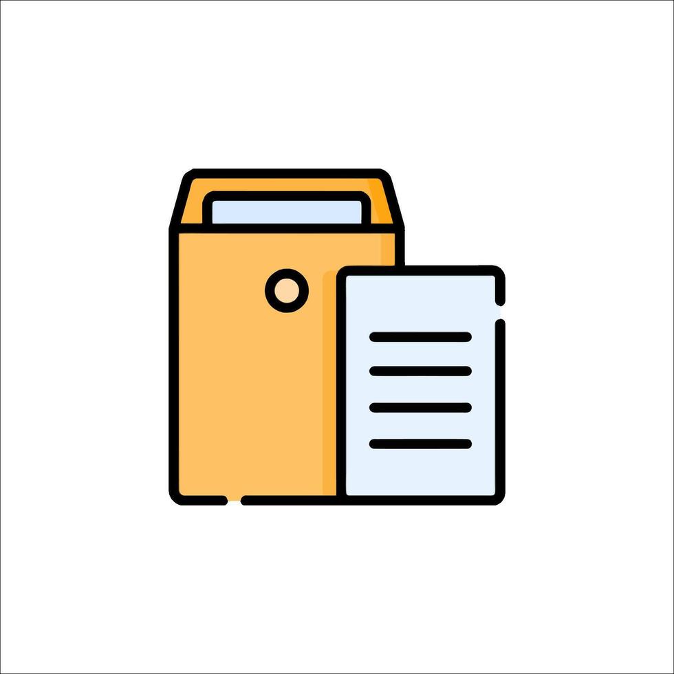 A folder with a paper document icon vector