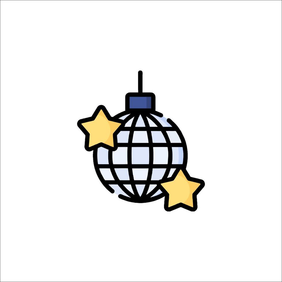 A disco ball with stars on it vector