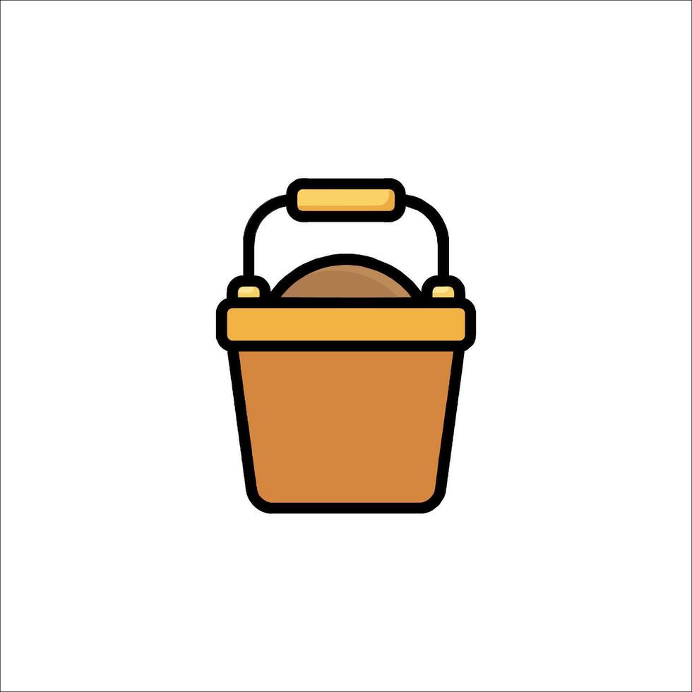 A bucket with a lid on it, isolated on a white background vector