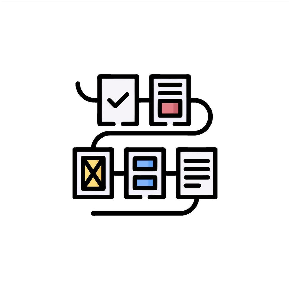 A line drawing of a computer and a phone vector