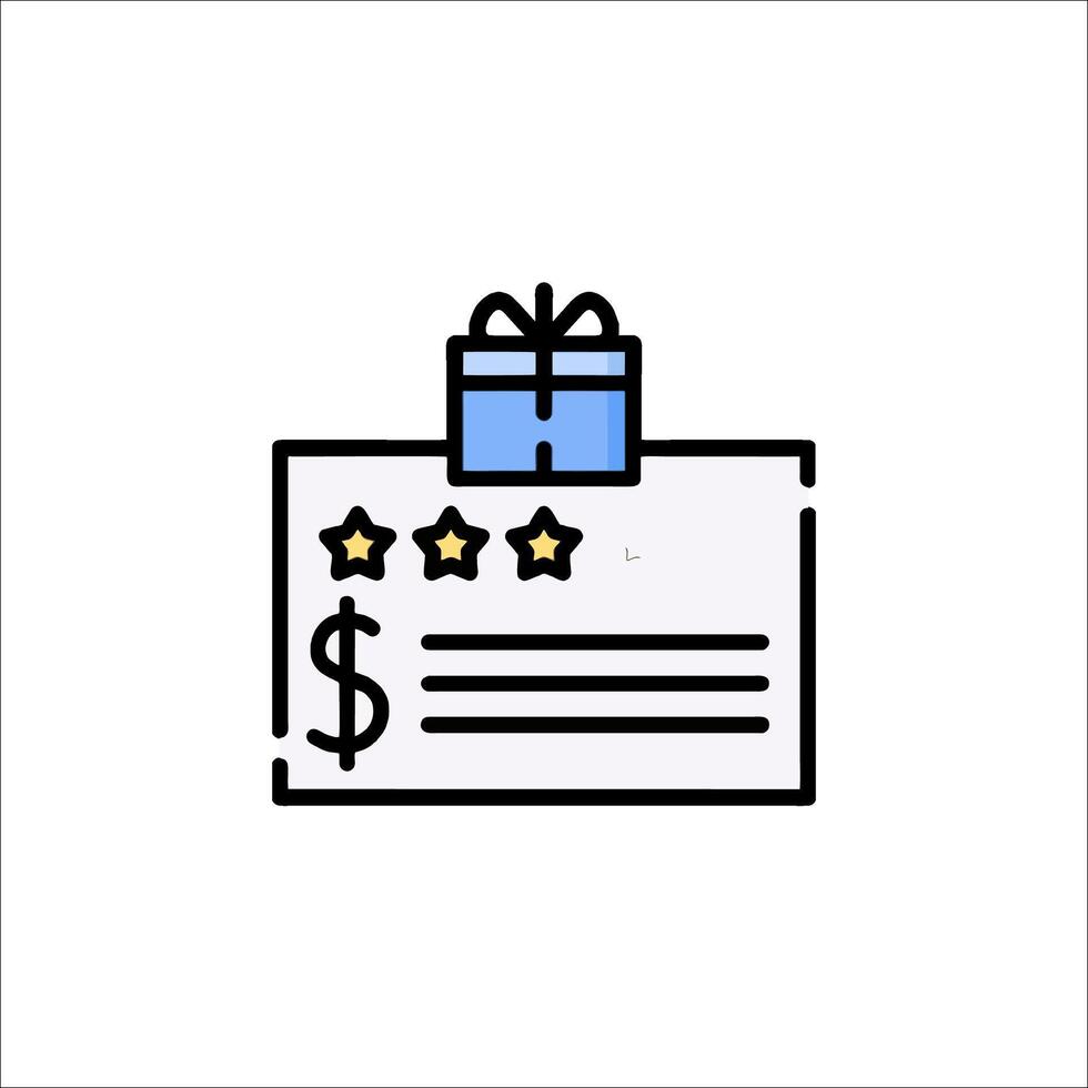A gift box with a dollar sign and a star vector