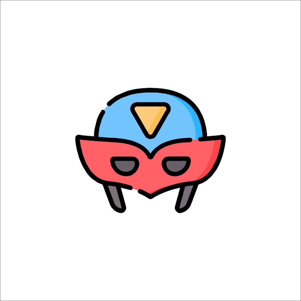 Superhero helmet icon illustration vector