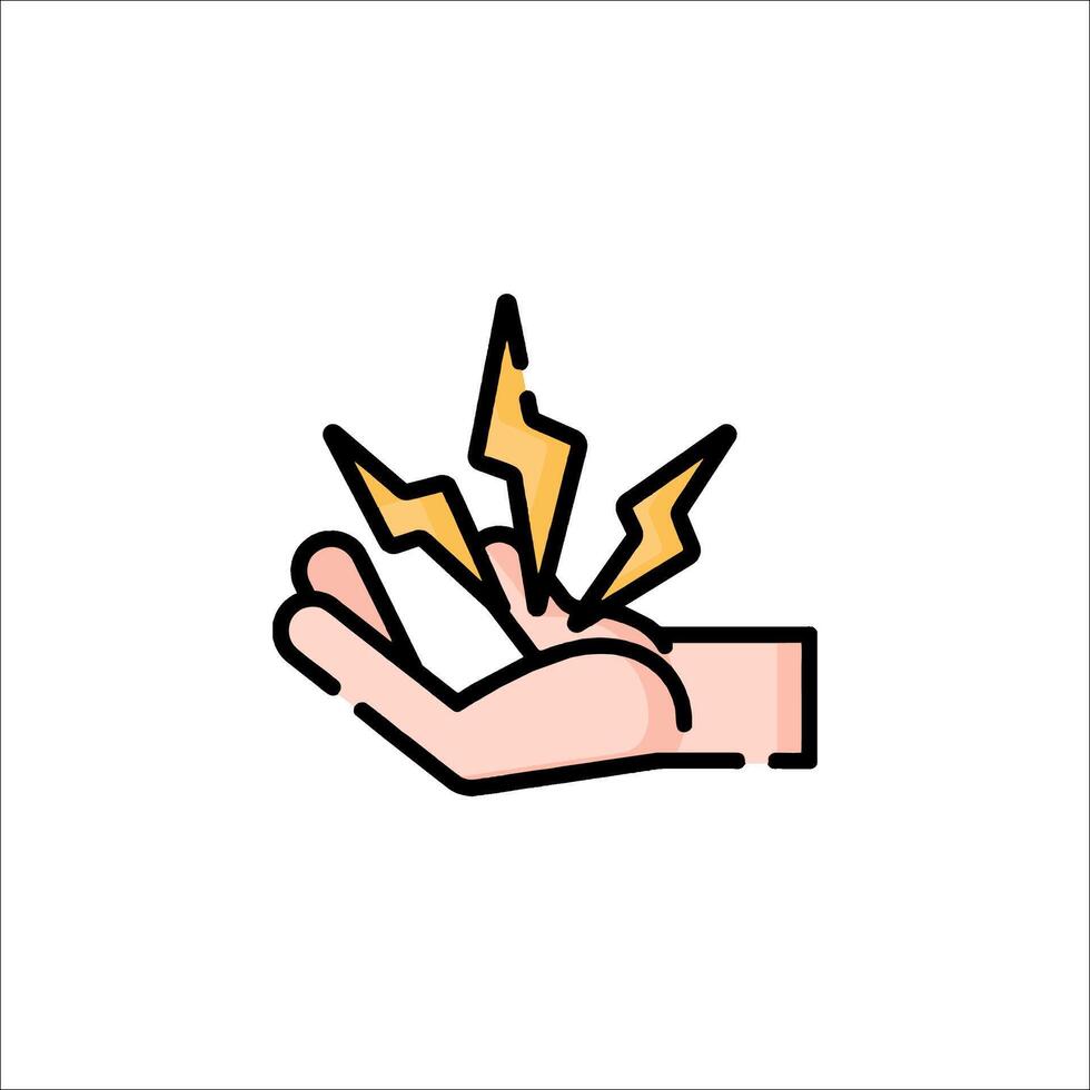 A hand with lightning coming out of it vector