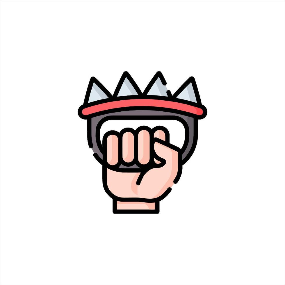 A hand with a ring on it and a fist vector