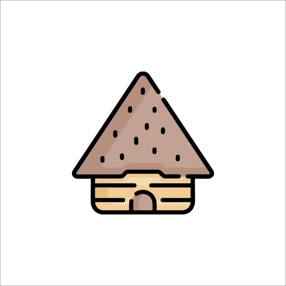 A house with a roof on a white background vector