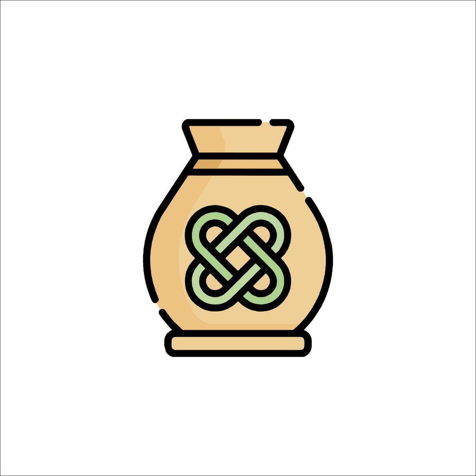A money bag with a knot inside it vector