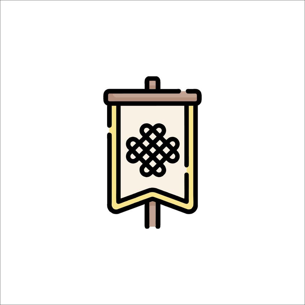 A banner with a flower on it vector