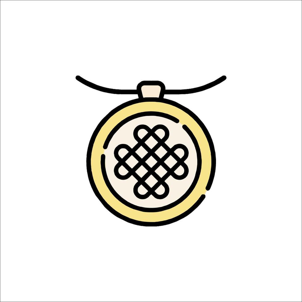 A necklace with a knot on it vector