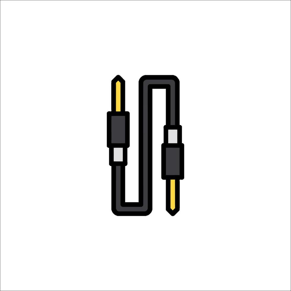 A cable with two ends on a white background vector