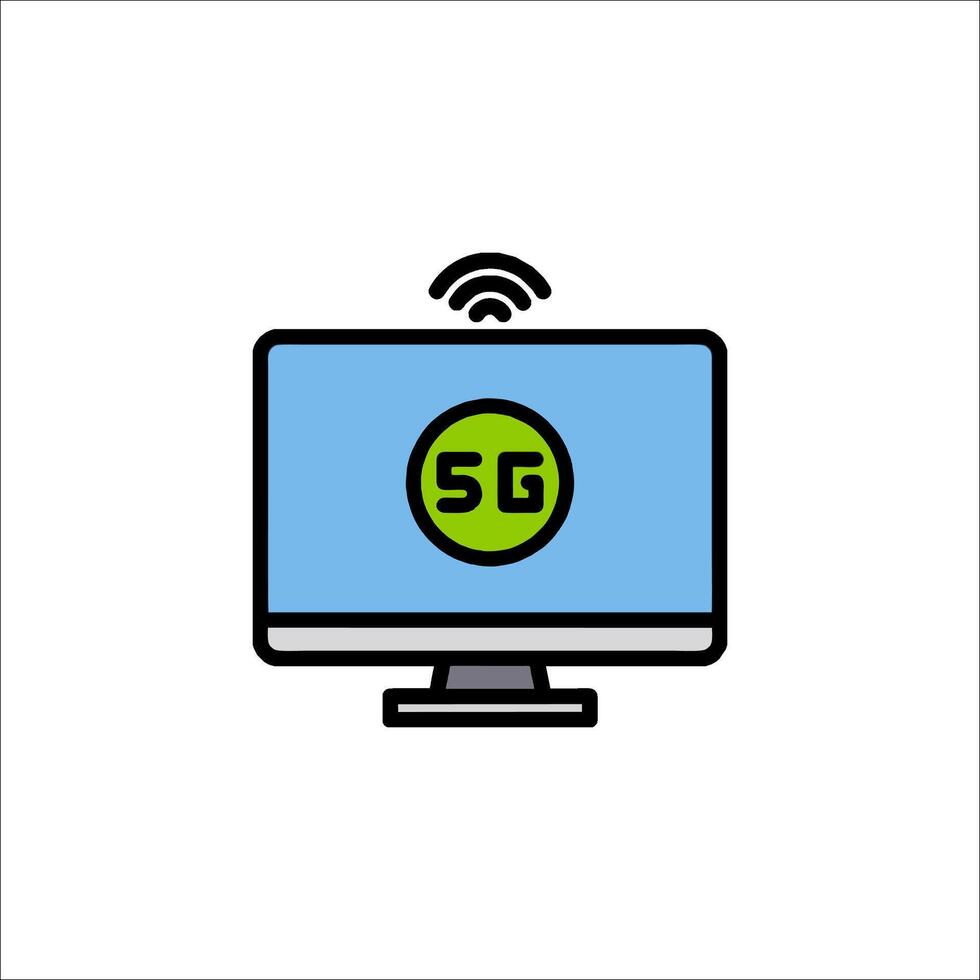 5g wireless network icon illustration vector