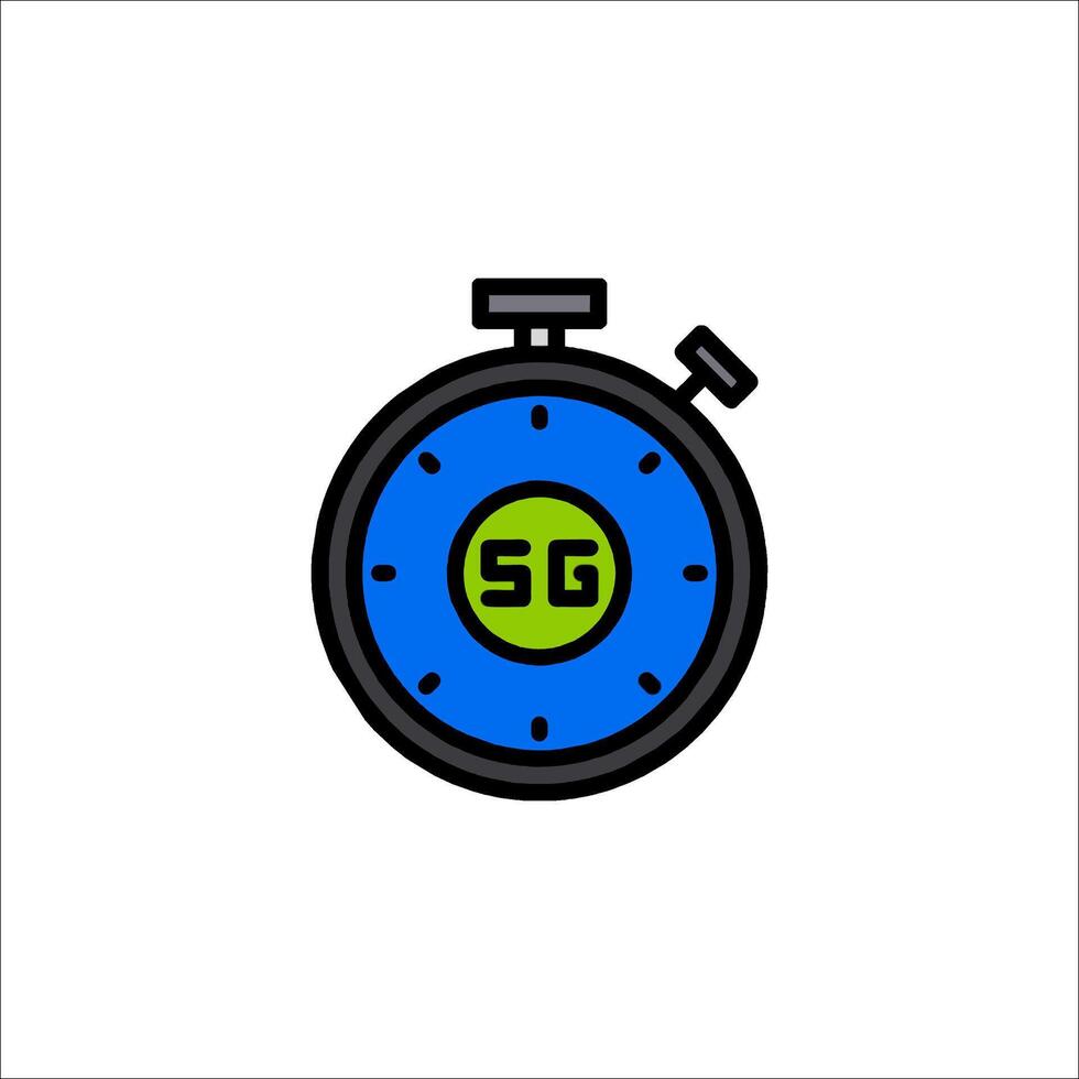 A stopwatch with the word 5g on it vector