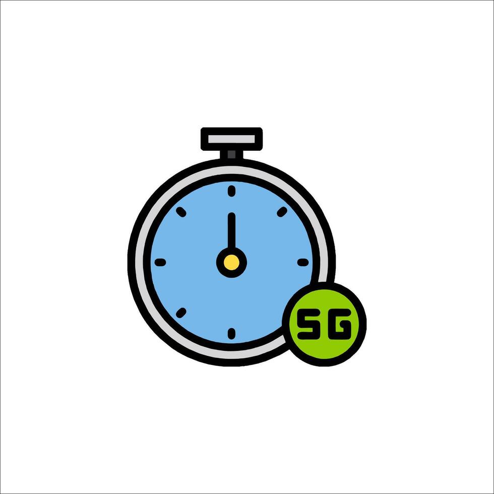 A stopwatch with the number 5 on it vector