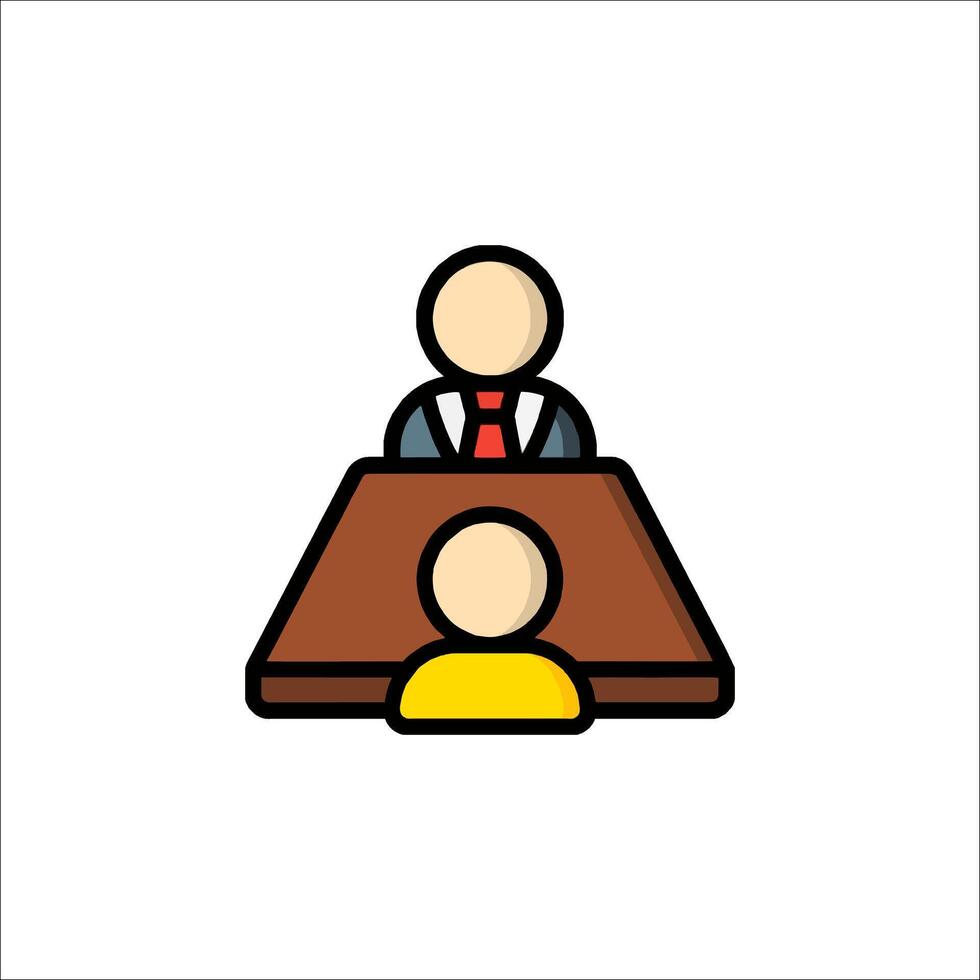 A man sitting at a table with a person sitting next to him vector